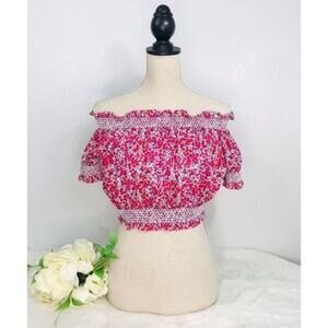 J. Crew Blouse Floral Cropped Top Liberty Fabric Wiltshire Print, L